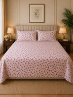 Vani|Queen Cotton Bed Set (6ft x 7ft)| White