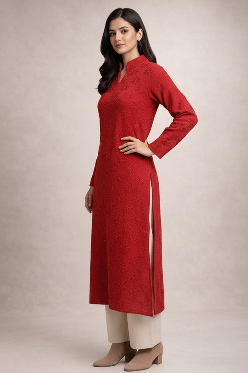 Free Size| Premium Woolen Kurti| Rani
