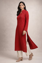 Free Size| Premium Woolen Kurti| Rani
