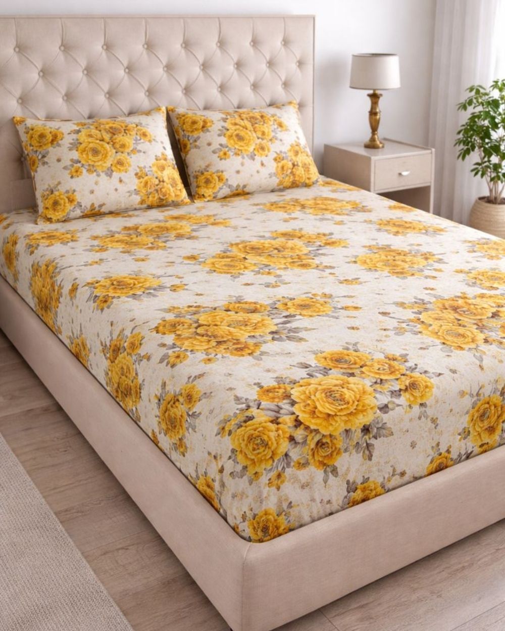 Priya| Budget Cotton Queen Sheet Set (6ft x 7ft)|White