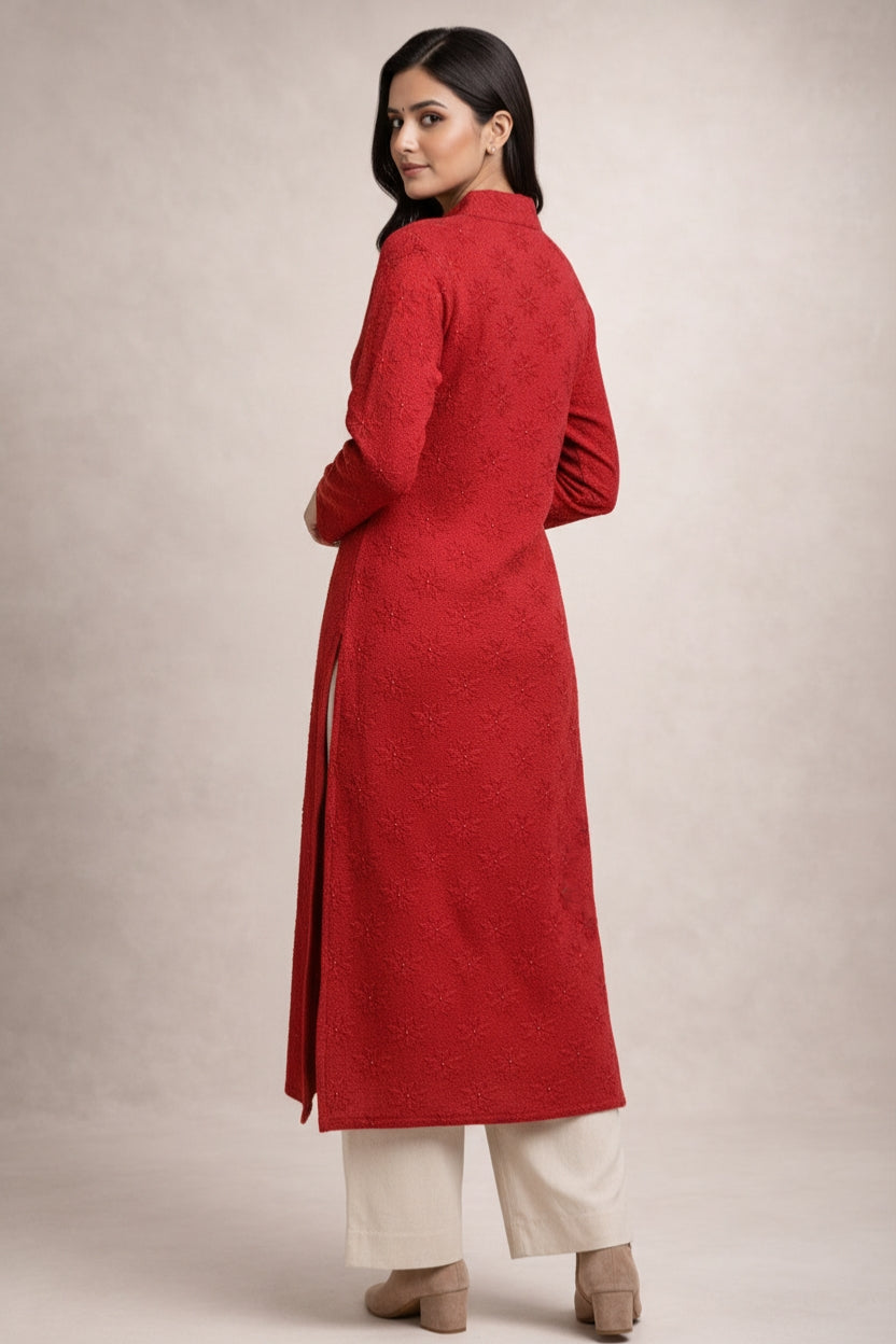 Free Size| Premium Woolen Kurti| Rani