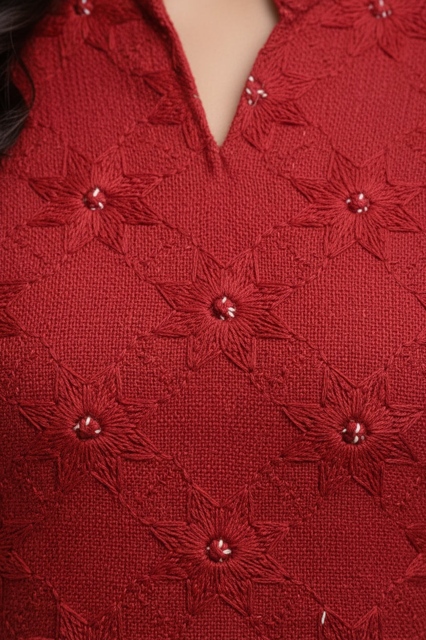 Free Size| Premium Woolen Kurti| Rani