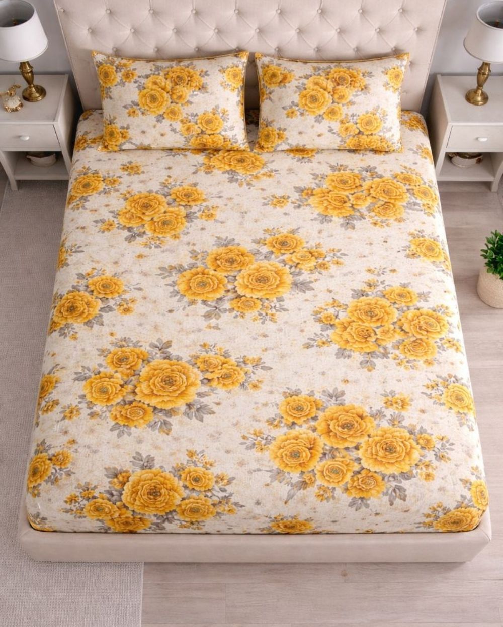 Priya| Budget Cotton Queen Sheet Set (6ft x 7ft)|White