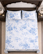 SATAN| Premium Sateen Cotton King Sheet Set (7.5 x 9 ft) | White