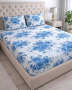 Priya| Budget Cotton Queen Sheet Set (6ft x 7ft)| White