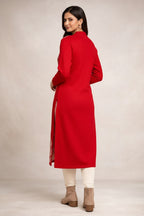Free Size| Premium Woolen Kurti| Red
