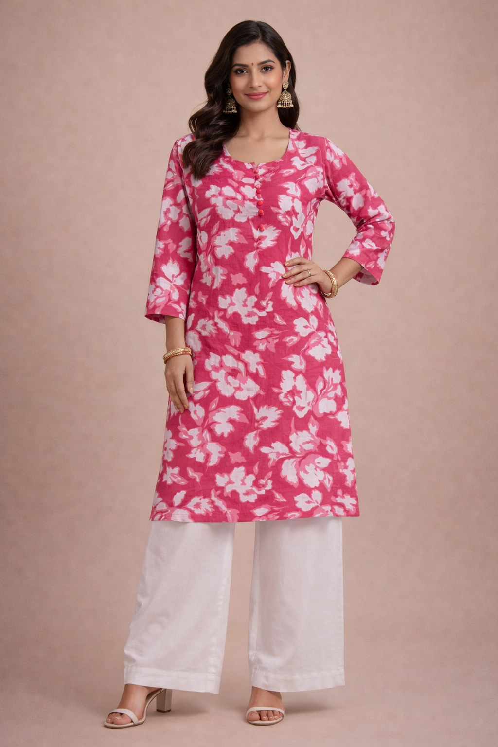 6XL Size| Premium Cotton Printed Kurti | Red