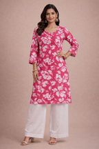 6XL Size| Premium Cotton Printed Kurti | Red