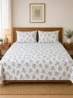 SATAN| Premium Sateen Cotton King Sheet Set (7.5 x 9 ft) | White