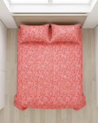 Medium| Pure Cotton Double Sheet Set (5ft x 7ft) + 2 Pillow Covers | Peach