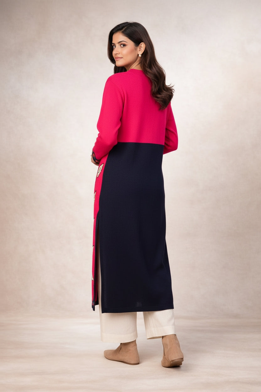 Free Size| Premium Woolen Kurti| Rani