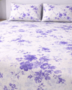 Sunflower (7x9ft)| Pure Cotton King Bedsheet - White