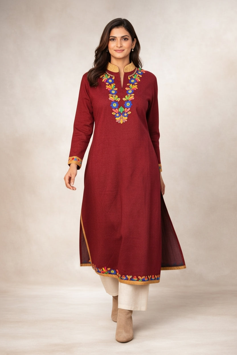 Free Size| Premium Woolen Kurti| Black