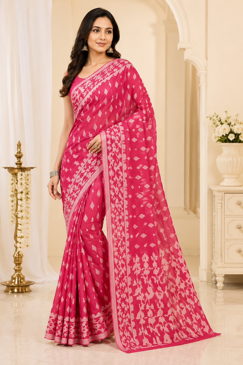 Premium Soft Muslin Saree| Red