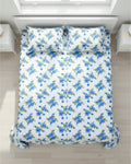 Medium| Pure Cotton Double Sheet Set (5ft x 7ft) + 2 Pillow Covers | White