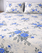 Sunflower (7x9ft)| Pure Cotton King Bedsheet - White