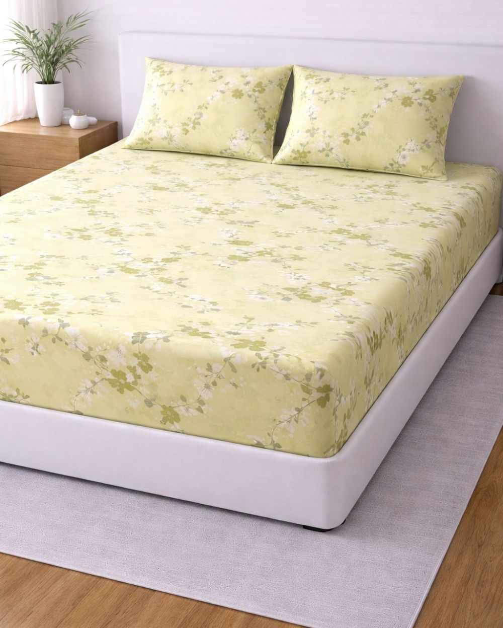 Sunflower (7x9ft)| Pure Cotton King Bedsheet - Yellow