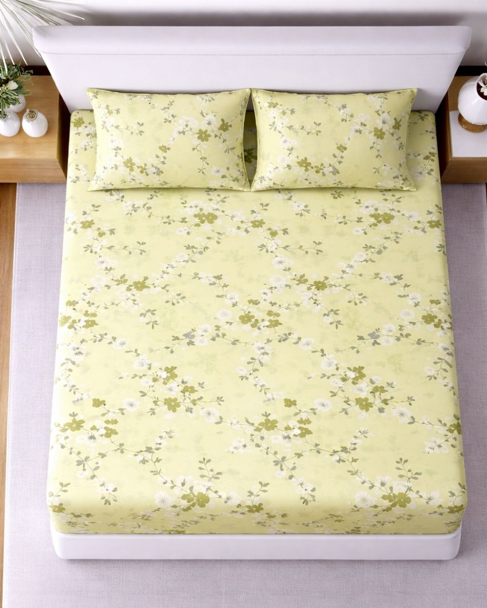 Sunflower (7x9ft)| Pure Cotton King Bedsheet - Yellow