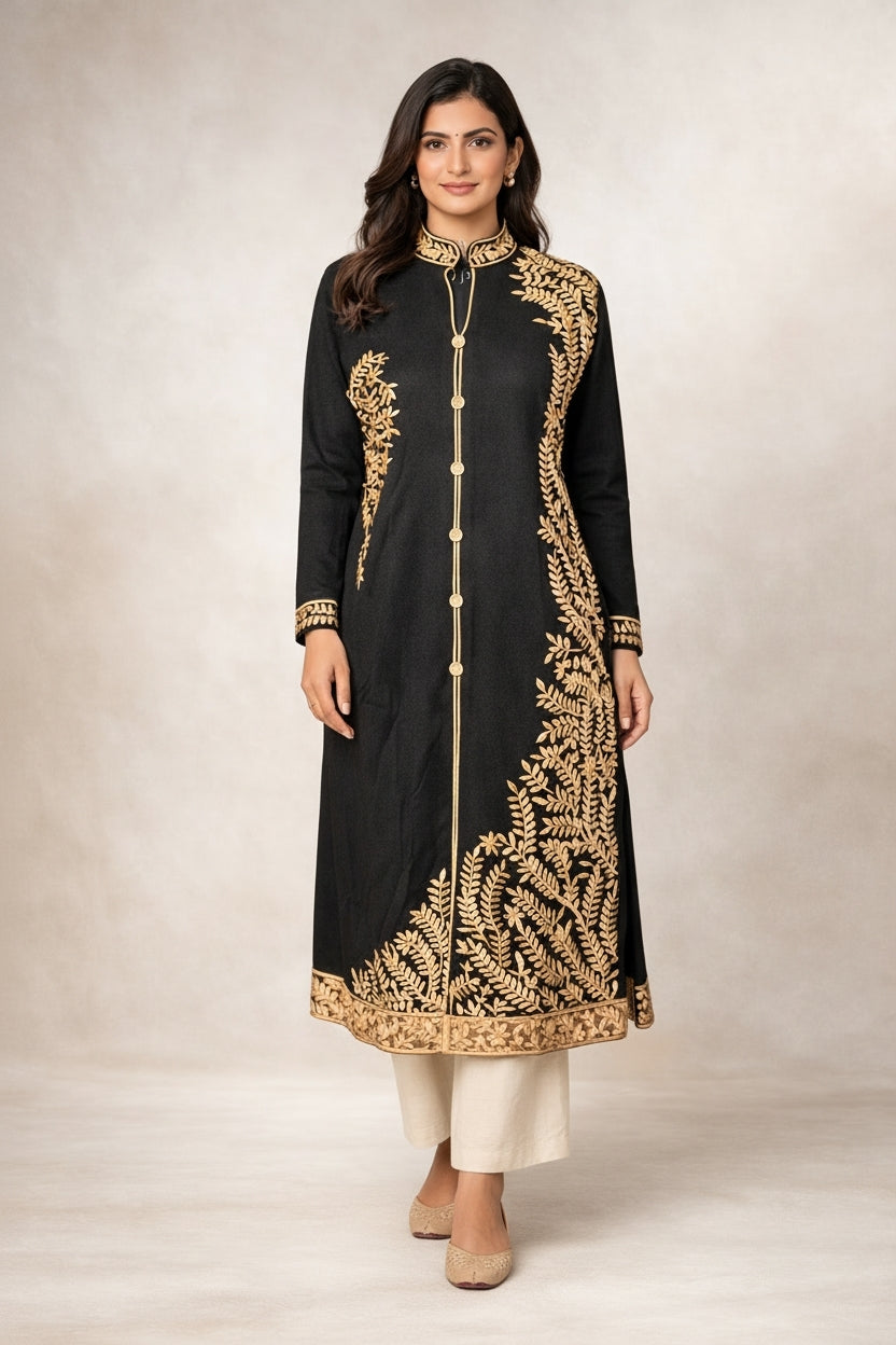 Free Size| Premium Woolen Kurti| Black