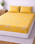 Sunflower (7x9ft)| Pure Cotton King Bedsheet - Yellow