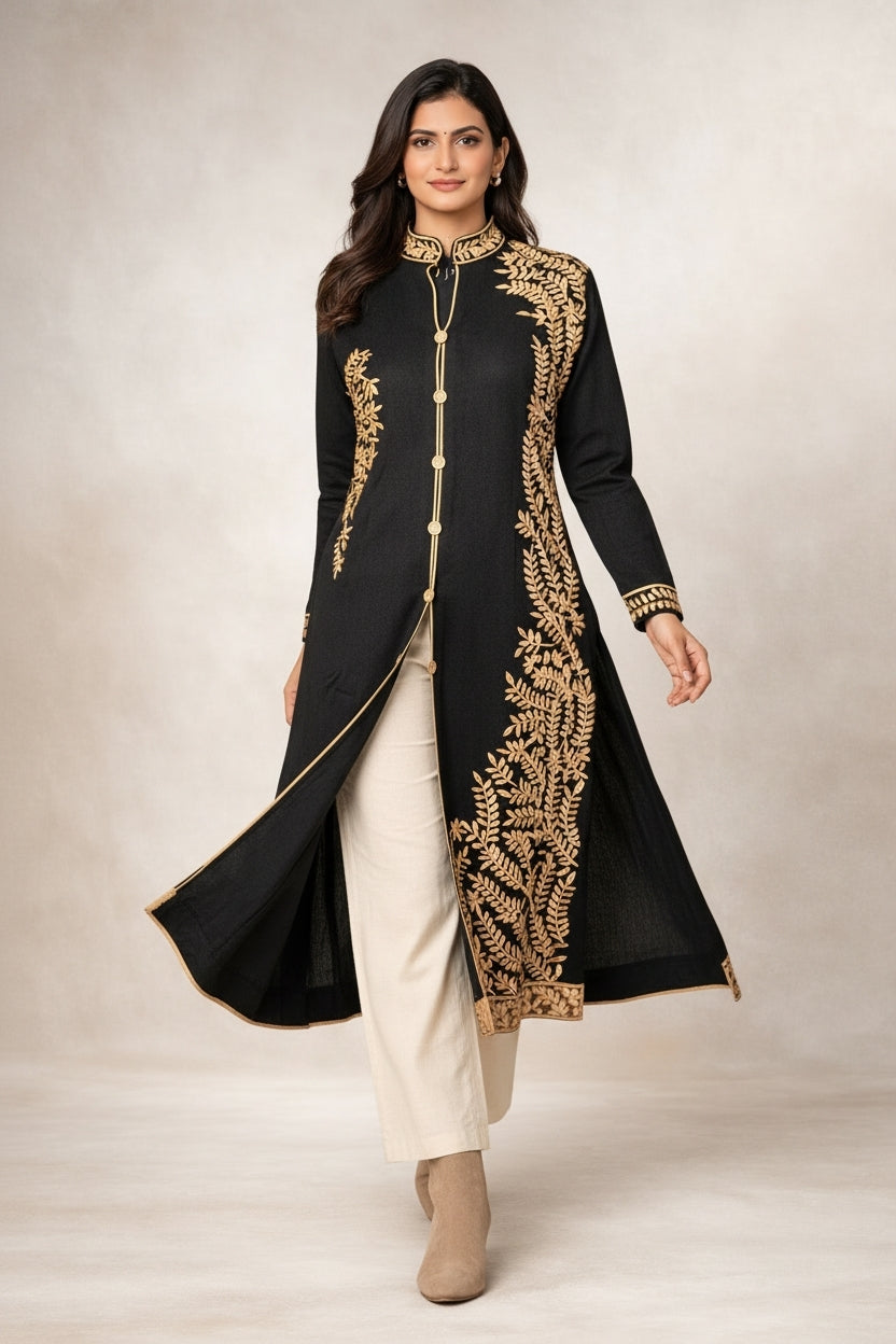 Free Size| Premium Woolen Kurti| Black