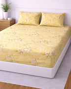 Sunflower (7x9ft)| Pure Cotton King Bedsheet - Yellow