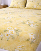 Sunflower (7x9ft)| Pure Cotton King Bedsheet - Yellow