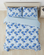 Medium| Pure Cotton Double Sheet Set (5ft x 7ft) + 2 Pillow Covers | Blue