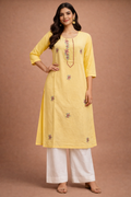 XXL Size| Rayon stitched Kurti | Yellow