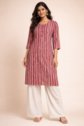 3XL Size|Basic Cotton Printed Kurti |Red
