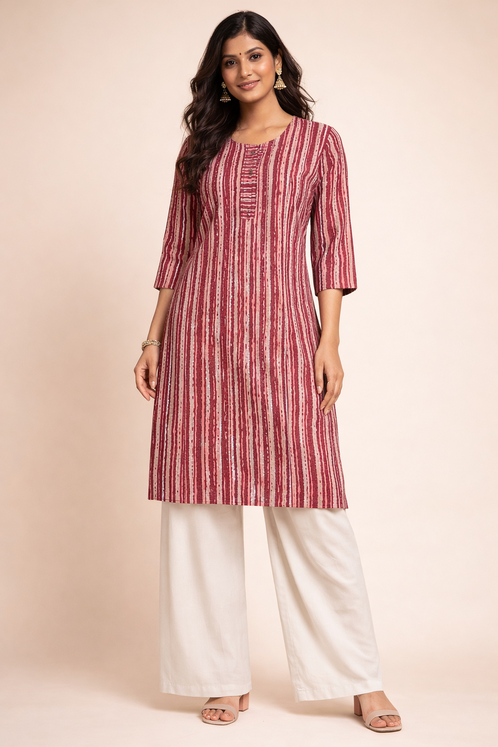 3XL Size|Basic Cotton Printed Kurti |Red