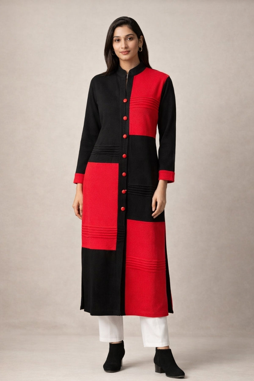 XXL | Premium Woolen Kurti| Black