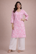5XL Size| Premium Cotton Printed Kurti | Pink