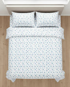 Medium| Pure Cotton Double Sheet Set (5ft x 7ft) + 2 Pillow Covers | White