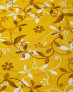 Medium| Pure Cotton Double Sheet Set (5ft x 7ft) + 2 Pillow Covers | Yellow