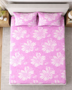 Sunflower (7x9ft)| Pure Cotton King Bedsheet - Baby Pink