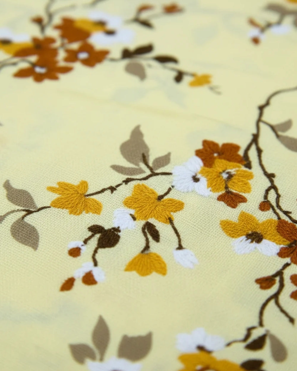 Medium| Pure Cotton Double Sheet Set (5ft x 7ft) + 2 Pillow Covers | Yellow