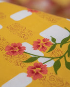 Medium| Pure Cotton Double Sheet Set (5ft x 7ft) + 2 Pillow Covers | Yellow