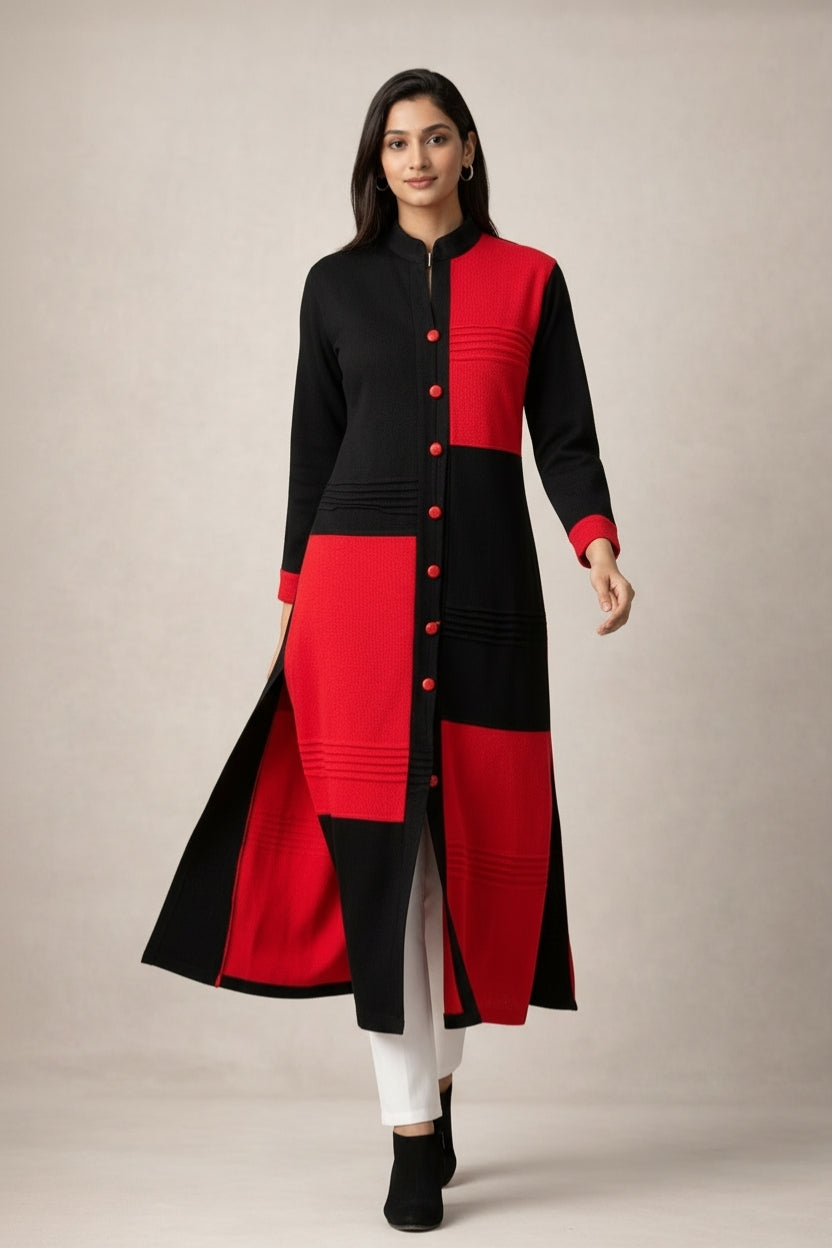 XXL | Premium Woolen Kurti| Black