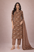 XL SIZE| Budget Cotton 3 Pieces Printed  Kurti/Salwar Suit| Brown
