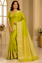 Premium Matka Silk Saree| Green