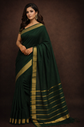 Semi Silk Mangal Giri Saree| Green