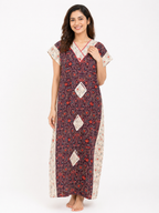 Pure Cotton designer Nighty | Red
