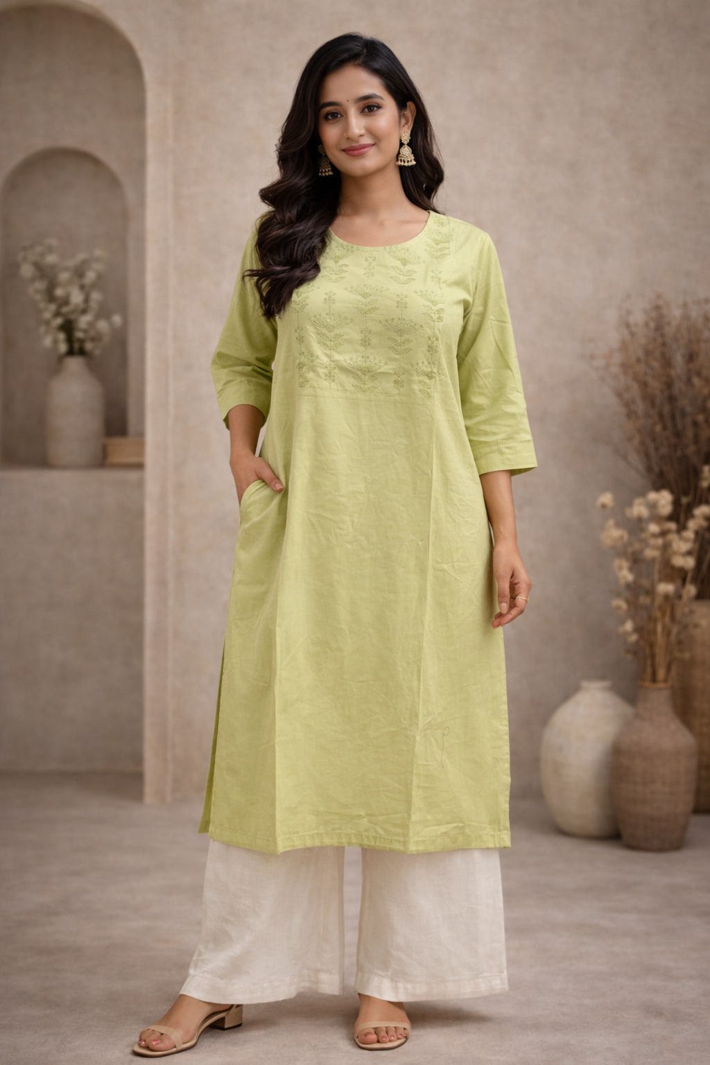 3XL Size| Rayon Stitched Kurti | Green