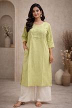 3XL Size| Rayon Stitched Kurti | Green