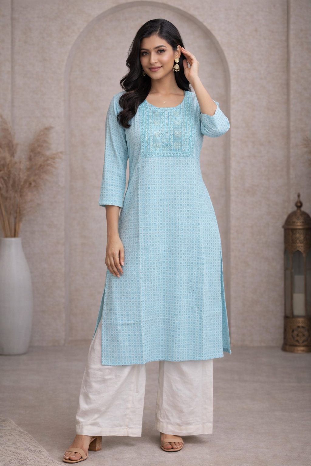 XL Size| Rayon Budget Designer Kurti |Blue