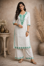 XL Size| Rayon Budget Stitched Kurti | White