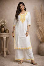 XL Size| Rayon Budget Stitched Kurti | White