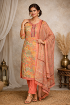 L SIZE| Premium Cotton 3 Pieces Print Kurti/Salwar Suit| Floral