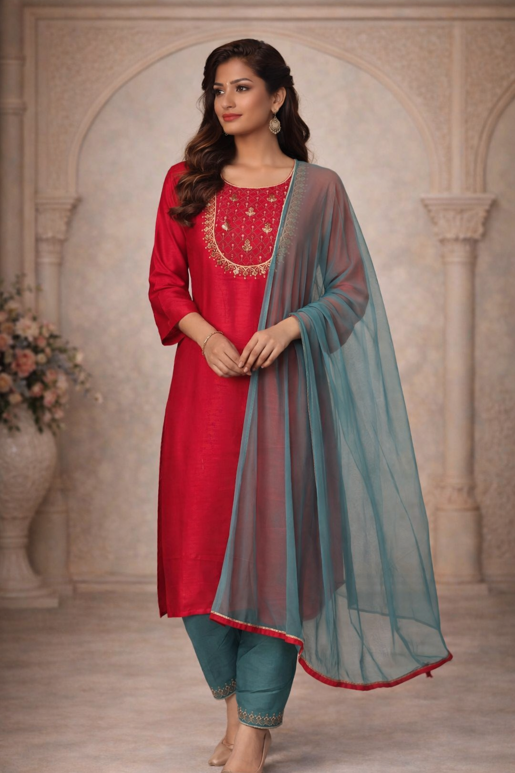 XL SIZE| Premium Rayon 3 Pieces Stitched Kurti/Salwar Suit| Rani